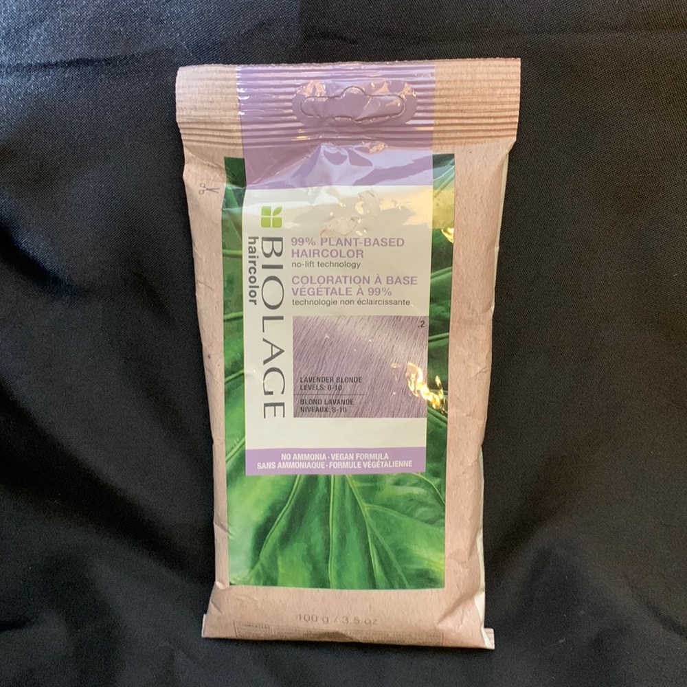 Biolage 100% plant based hair color Lavender Blond level:8-10. 100 grams / 3.5oz